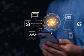 Mobile cloud technology integration modern workspace digital interaction