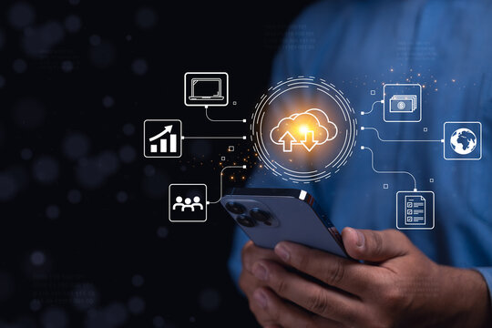 Mobile cloud technology integration modern workspace digital interaction