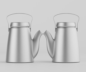Modern silver teapots