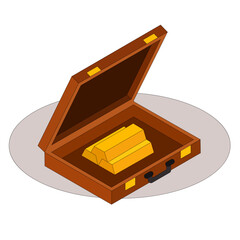 Suitcase with Gold Bars