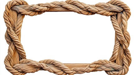 Rustic wood rope frame