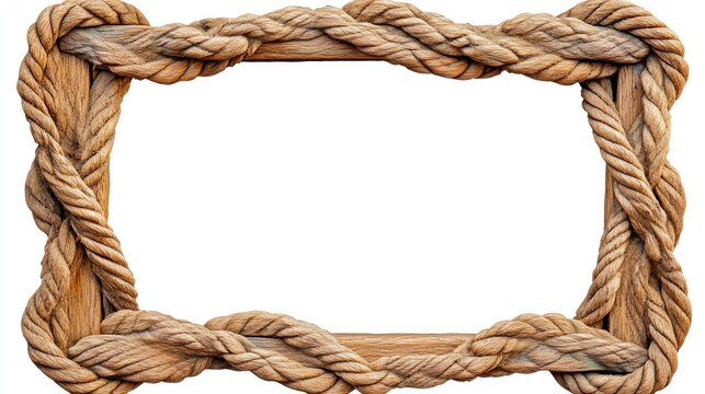Rustic wood rope frame