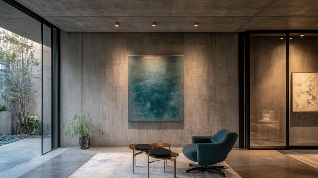 Small recessed spotlights creating zones across the ceiling