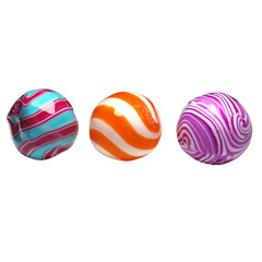 Colorful candies isolated on a transparent background