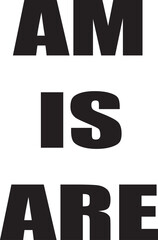'Am', 'are', and 'is' are supporting verbs in the simple present tense.