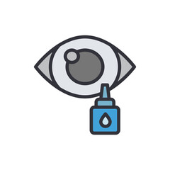 Eyedropper colored icons, minimalist vector illustration ,simple transparent graphic element .Isolated on white background