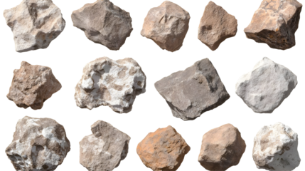 Collection Of Isolated Rocks Illustration