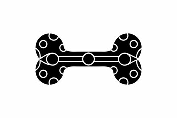 Dog Bone icon silhouette vector illustration