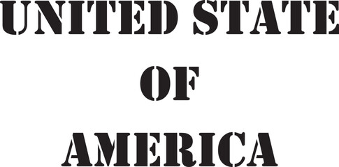 United state of America Text vector illustration