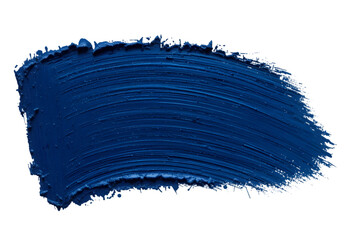 dark navy blue paint brush stroke isolated on white or transparent png,Bold Dark Blue Paint Brush Stroke with Rich Texture Isolated on White Background for Artistic Design Elements, High-Quality Image