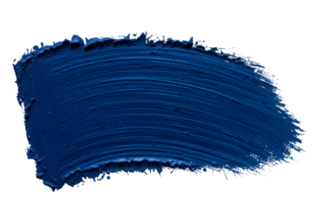 dark navy blue paint brush stroke isolated on white or transparent png,Bold Dark Blue Paint Brush Stroke with Rich Texture Isolated on White Background for Artistic Design Elements, High-Quality Image