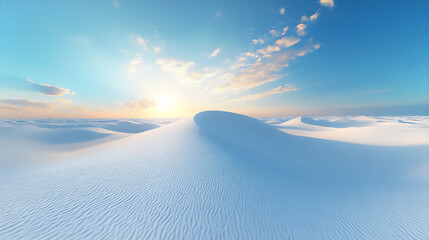 white sand dunes and blue sky of new mexico