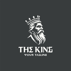 royal king logo. lord logo illustration design. symbol of monarchy