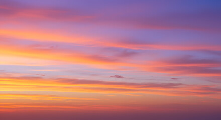 Vibrant Hues of Sunset: Pastel Pink and Orange Sky Canvas