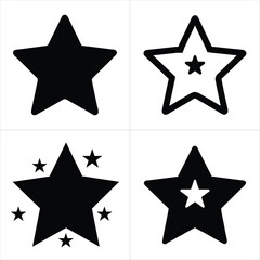 black star icon set
