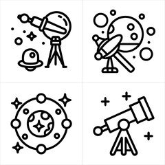 astronomy icon set
