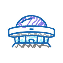 construction planetarium icon doodle illustration