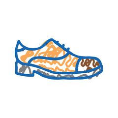 leather shoe care icon doodle illustration