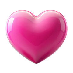 pink heart isolated on white