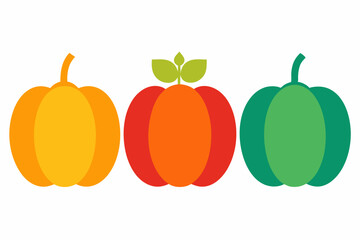 set of Pumpkin icon silhouette vector illustration