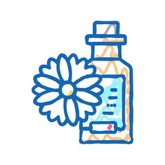 chamomile drink homeopathy liquid icon doodle illustration