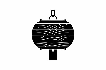 Wooden Sign silhouette vector illustration