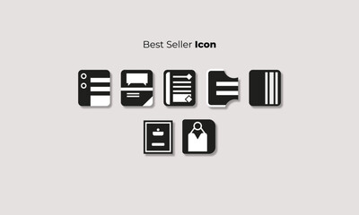 Increase saller icon set. Growth profit symbol. Business successful concept. Solid icon collection. Vector illustration.