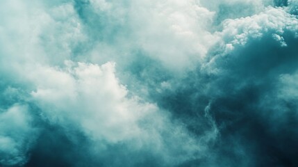 Fototapeta premium Dramatic sky filled with textured clouds.