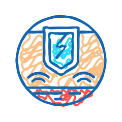 Obraz premium hypersensitivity skin icon doodle illustration