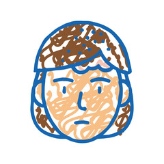 seborrheic dermatitis icon doodle illustration