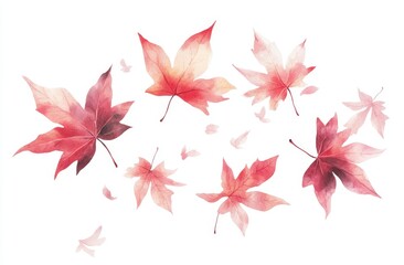 Autumn leaves swirling in the wind