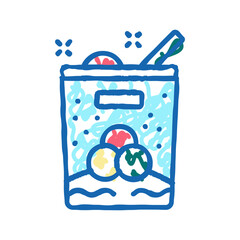 Naklejka premium ice cream leisure icon doodle illustration