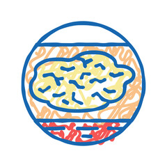 human dry skin health problem icon doodle illustration