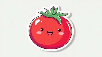 Obraz premium Cute Cartoon Tomato Character Illustration