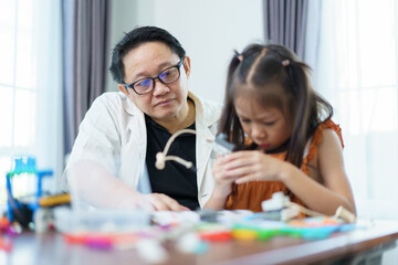 Group of diverse children enjoy learning about the STEM.