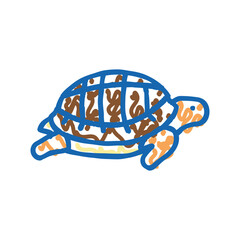 turtle pet icon doodle illustration
