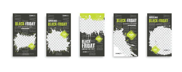 Black friday sale social media post and story design template. Suitable for social media, flyers, banner, and web.	