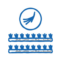 false eyelashes set icon doodle illustration