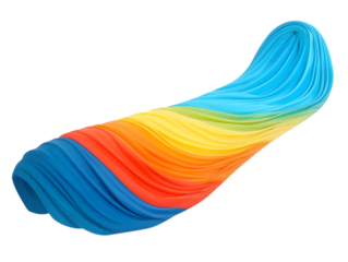 Colorful Rainbow Swirl Abstract 3D Illustration Background