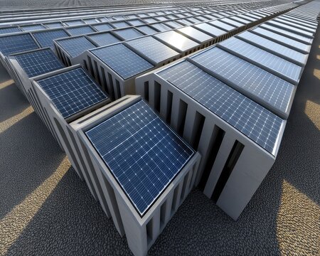 Aerial perspective of large-scale solar p-3 - background seamless texture