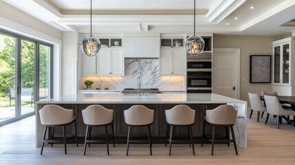 Modern kitchen with elegant furnishings