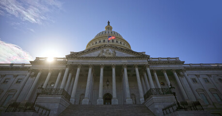 The Capitol. Independence Day in USA. Capitol is freedom and justice in America. The dome of the...