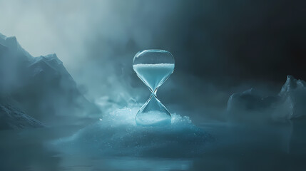 elegant crystal hourglass