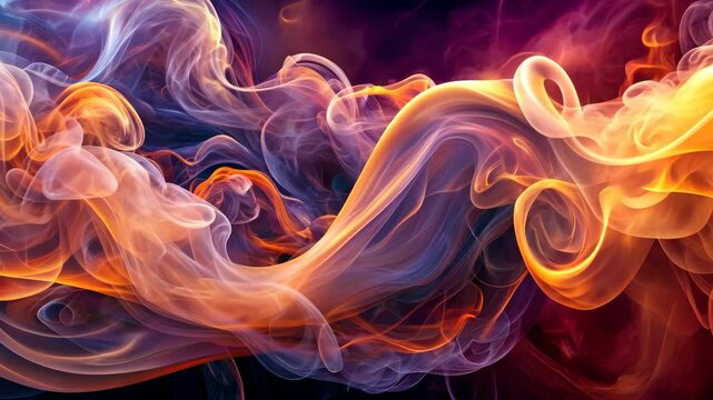 Mesmerizing Abstract Smoke Patterns A Colorful and Ethereal Display of Fluid Dynamics