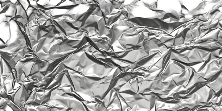 Crumpled Silver Foil Texture Background Illustration