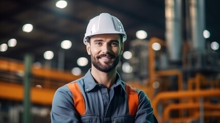 Portrait of a Smiling Industrial Worker
