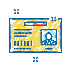 card for children library icon doodle illustration