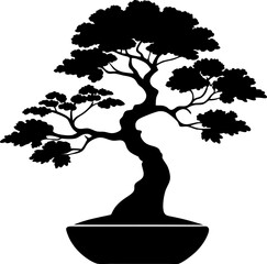 bonsai tree silhouette