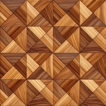 Triangular Parquet Harmony &ndash; Wood Tile Geometric Design