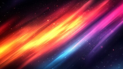 Obraz premium Streaks of vibrant energy across the cosmos